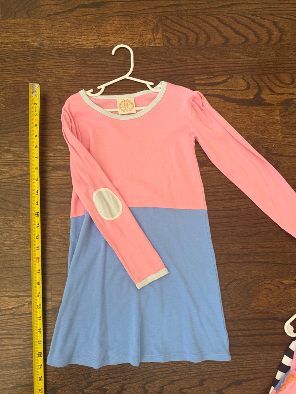 The Beaufort Bonnet Company Pink and Blue Colorblock Girls Dress